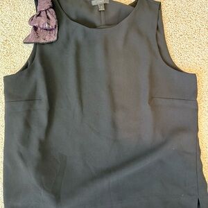 J. Crew Gray Sleeveless Tank Top with Decorative Bow
